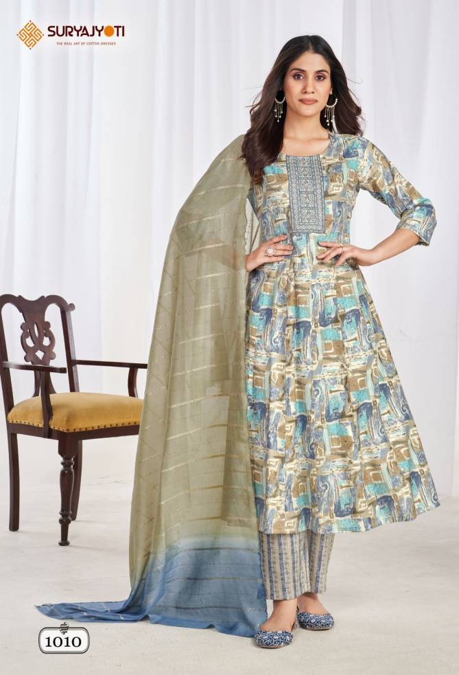 Anarkali Special Vol 1 By Suryajyoti Printed Kurti With Bottom Dupatta Wholesale Online
